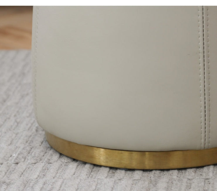 Light luxury organic leather makeup stool "