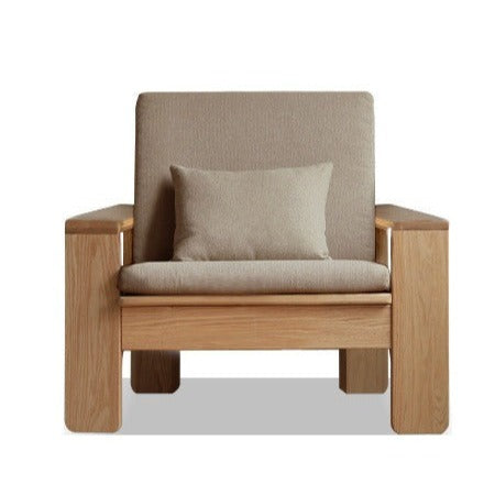 Oak, Ash Solid Wood Modern Nordic Fabric Sofa.