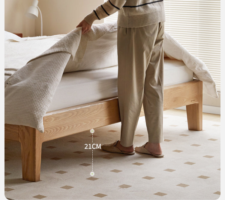 Ash Solid Wood With Socket Bed