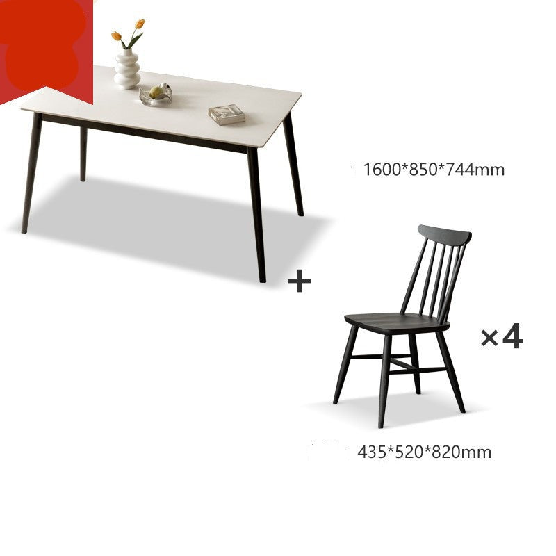 Oak Solid Wood Rock Plate Dining Table"