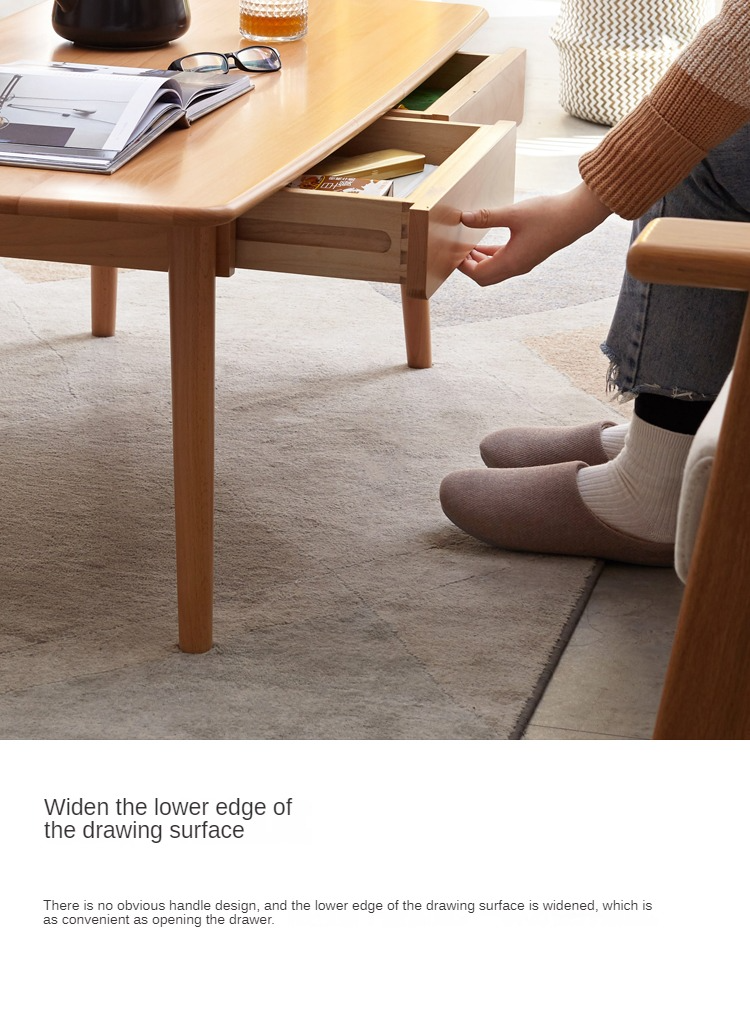 Beech Solid Wood Coffee Table