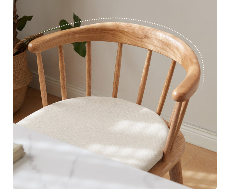 Black Walnut, Cherry, Oak Solid Wood Modern Rotating Soft Chair