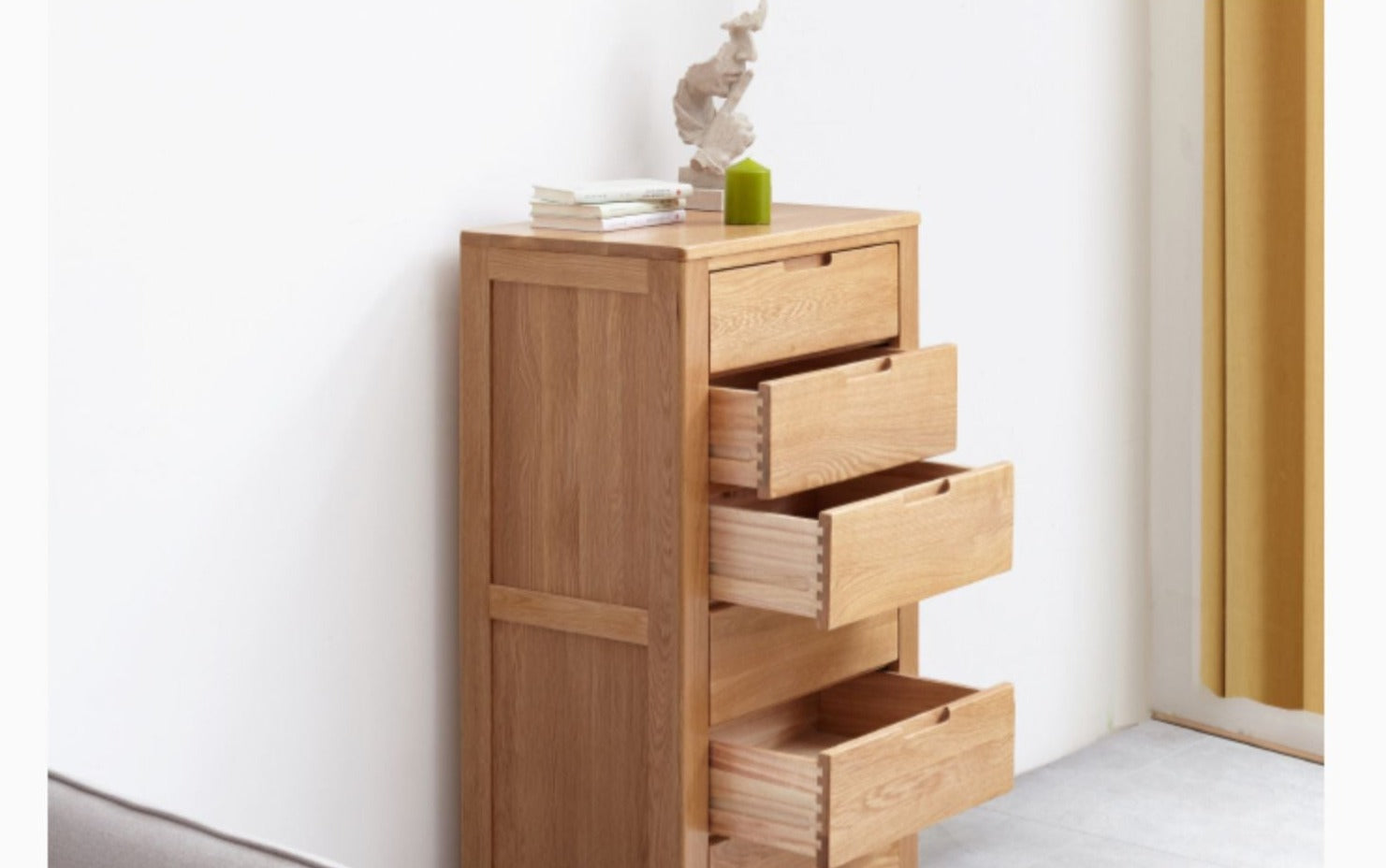 Oak solid wood chest of drawers"+