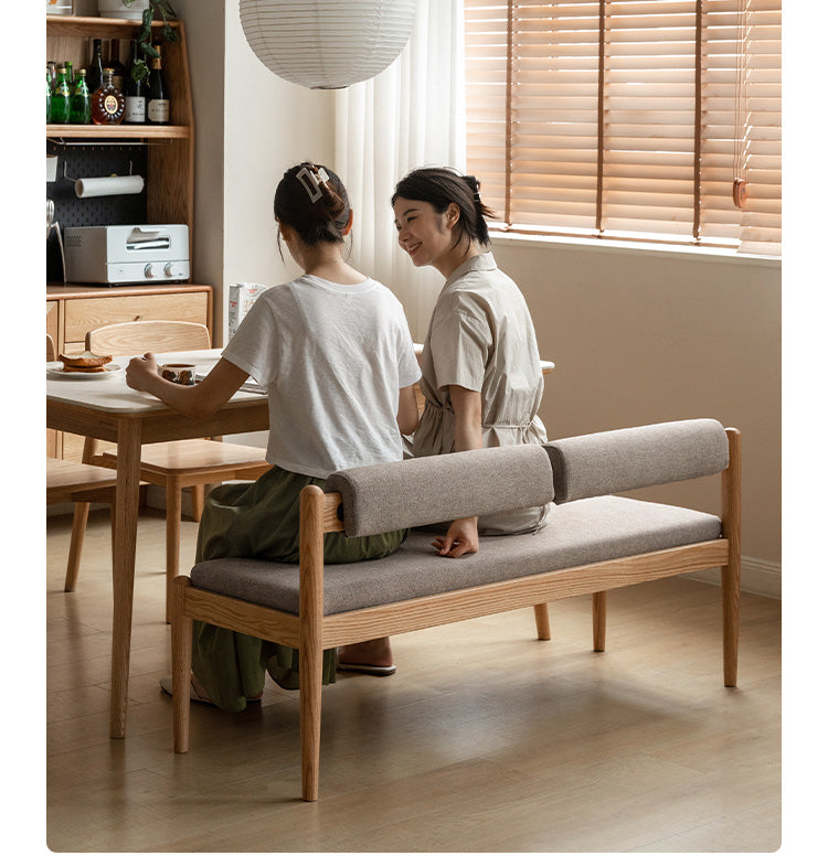 Black Walnut, Oak Solid Wood Soft Bench