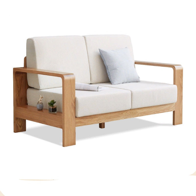 Oak, Poplar, Rubberwood, Beech Solid Wood Modern Fabric Sofa.