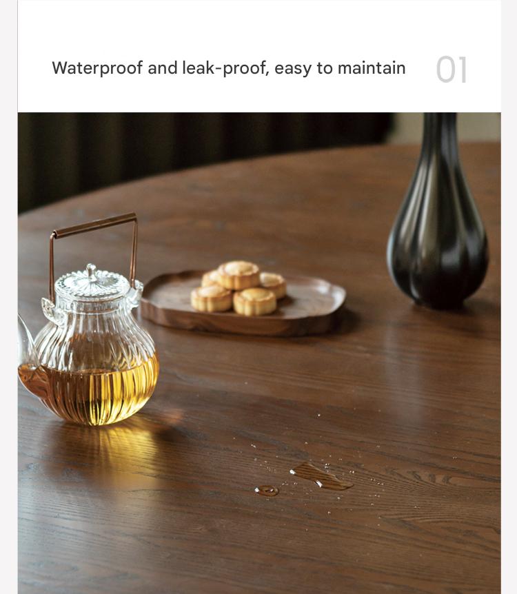 Ash, Black Walnut Solid Wood Modern Large Dining Table