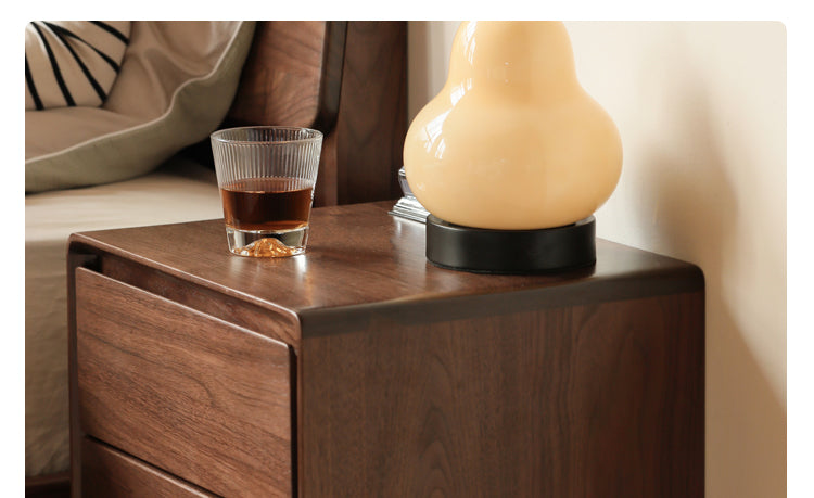 Black Walnut, Ash, Oak Solid Wood Classic Nightstand.