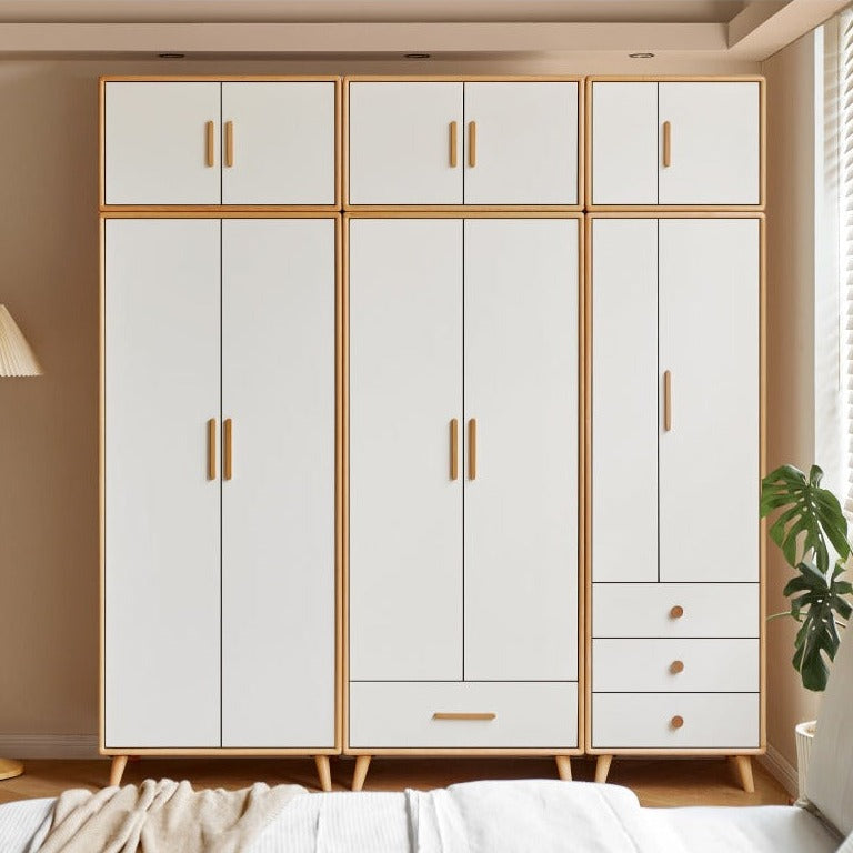 Beech Solid Wood Wardrobe Combination.