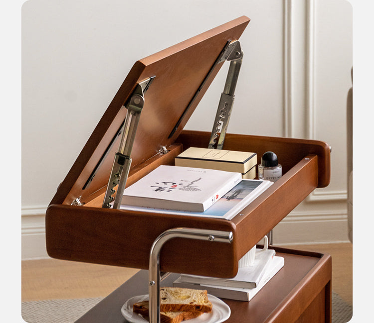 Poplar, Oak Solid Wood Side Table.