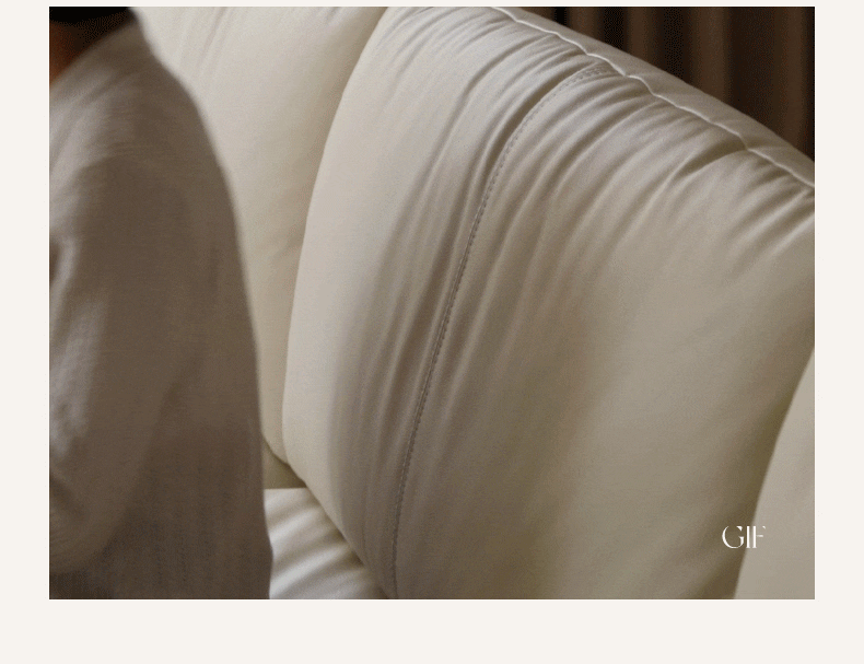 Leather Straight White Italian Sofa.