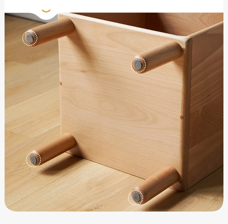 Beech Solid Wood Small Bookshelf Side Cabinet