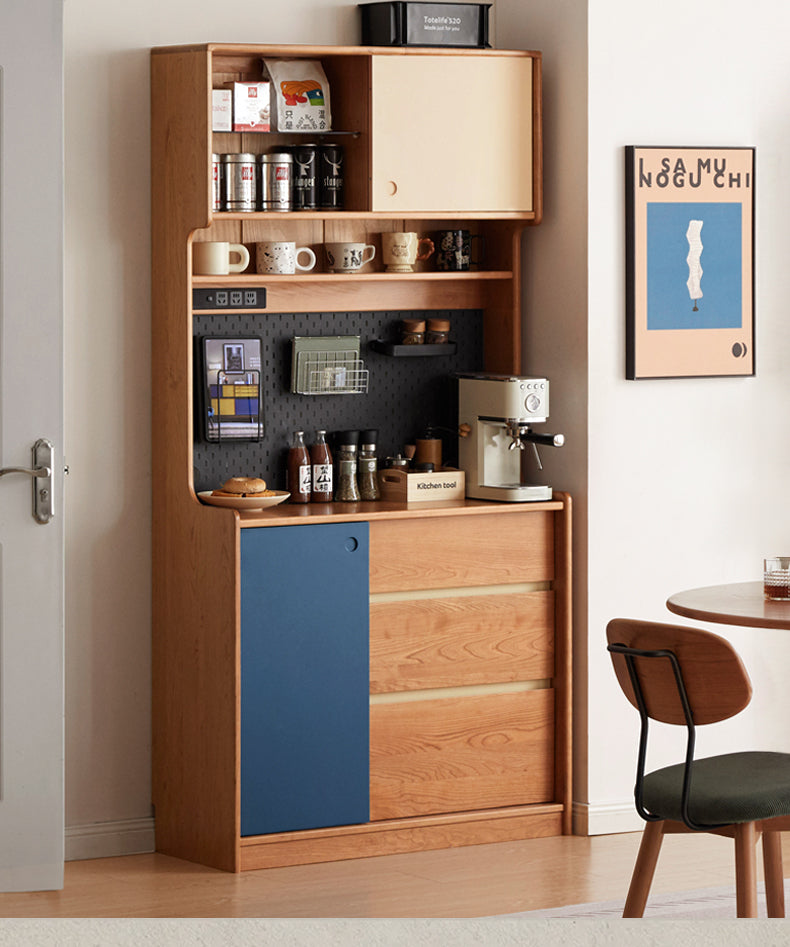 Cherry Solid Wood Retro Sideboard