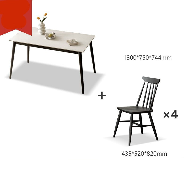 Oak Solid Wood Rock Plate Dining Table"