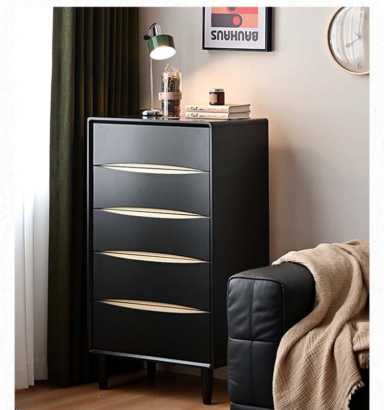 Solid Rubberwood Modern Drawer Cabinet.