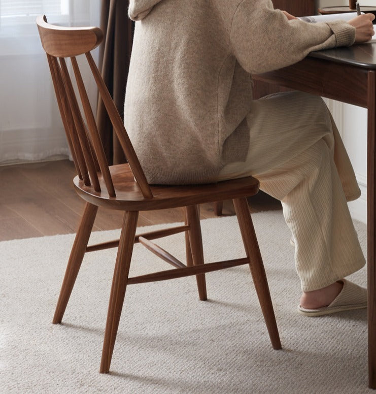 Set 4 pcs Black Walnut, Ash, Oak Solid Wood Windsor Chair