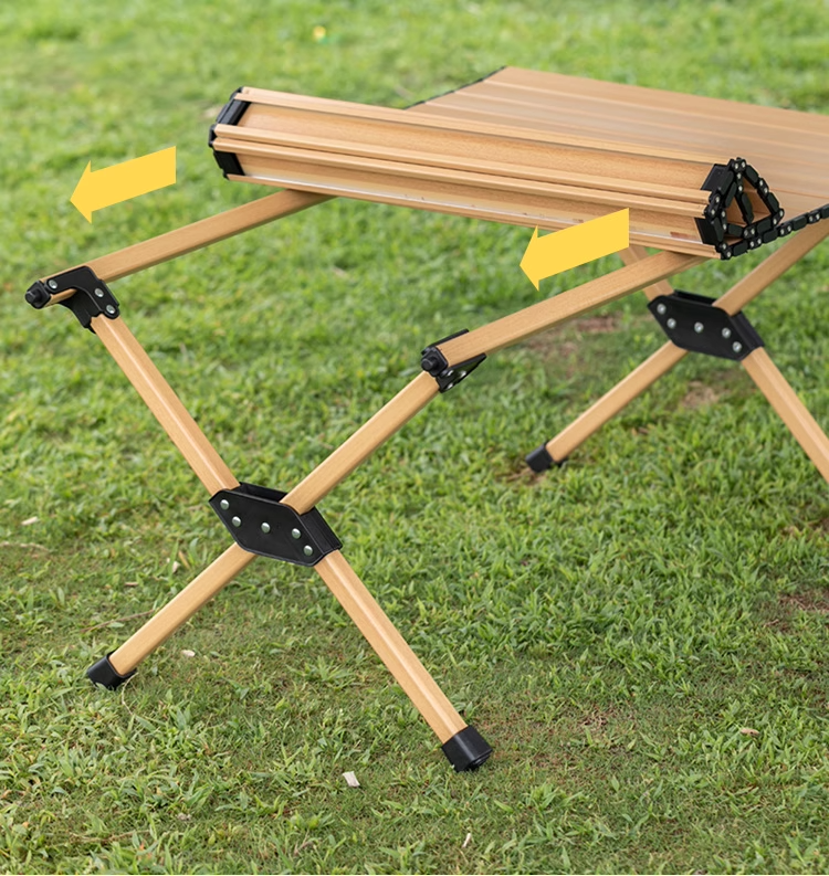Aluminum alloy folding portable egg roll table