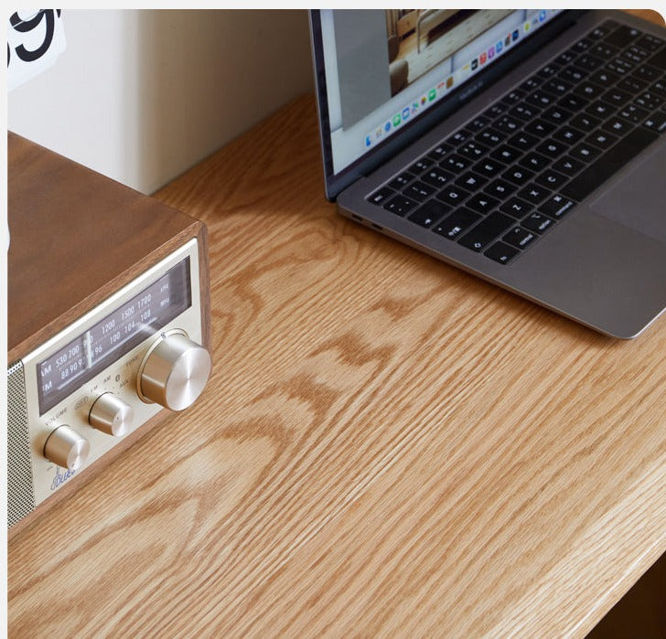 Oak, Rubberwood Solid Wood Corner Table Study Office Desk