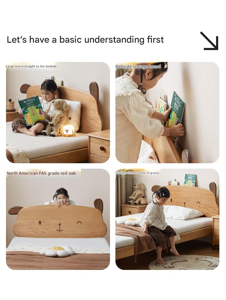 Oak solid wood Cute dog bed<