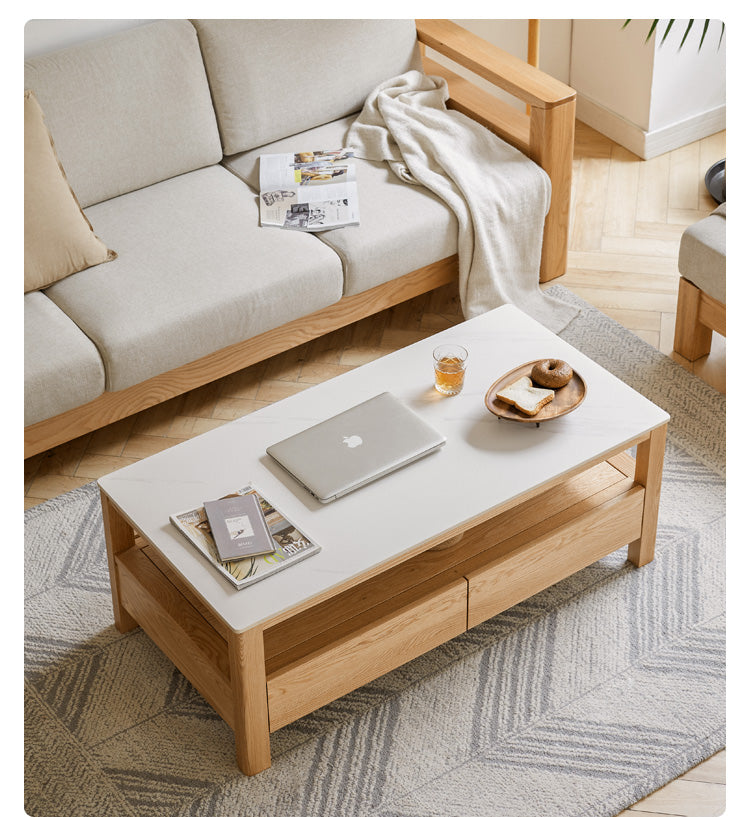Oak, Ash Solid Wood Luxury Coffee Table
