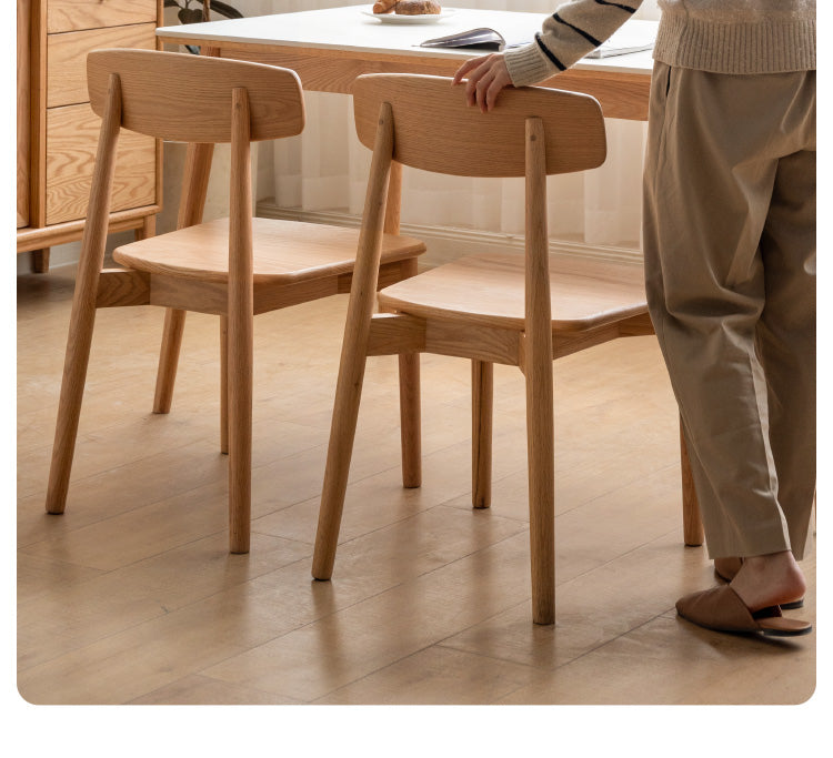 Set 4 pcs Black Walnut, White Ash, Ash, Oak, Cherry, Beech, Solid Rubberwood Dining Chair