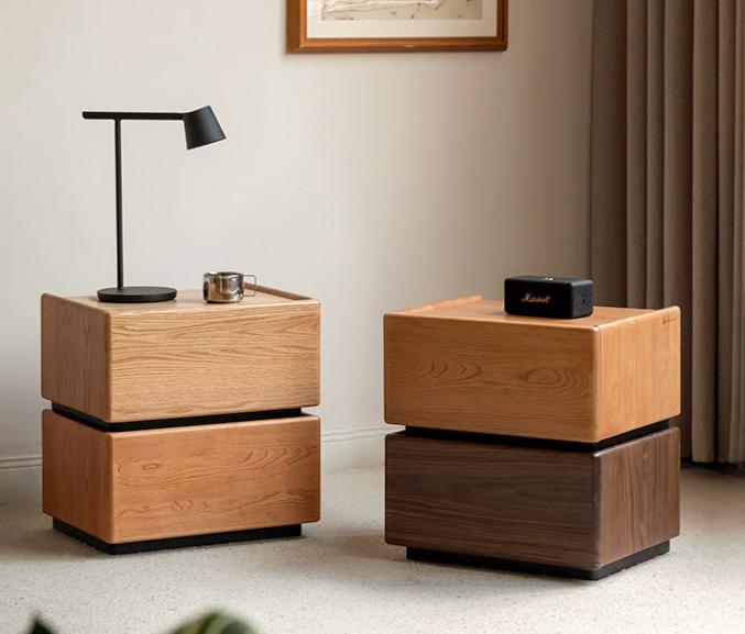 Black Walnut, Oak, Cherry Solid Wood Nightstand
