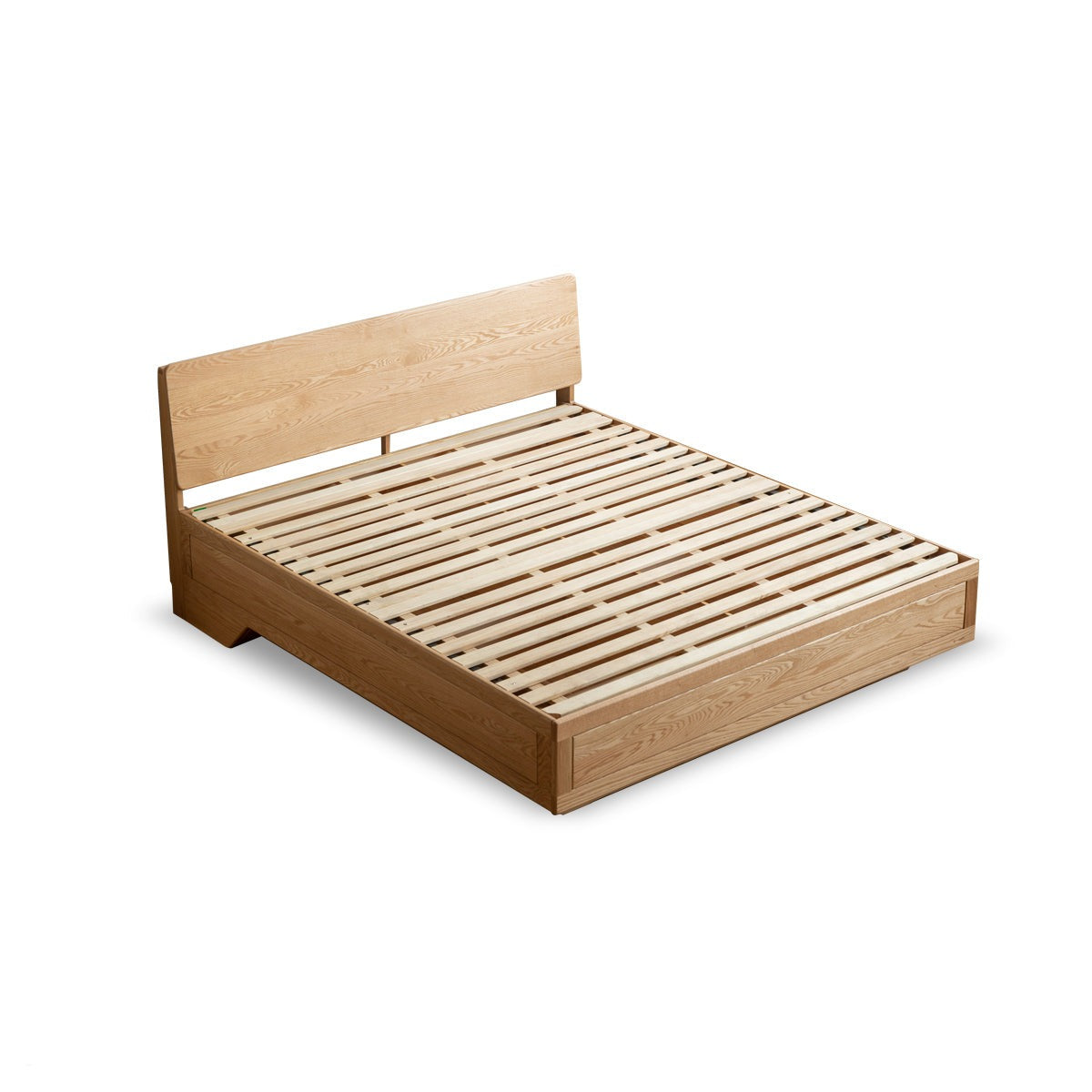 Oak,Black Walnut Solid Wood Suspended Luminous Box Bed