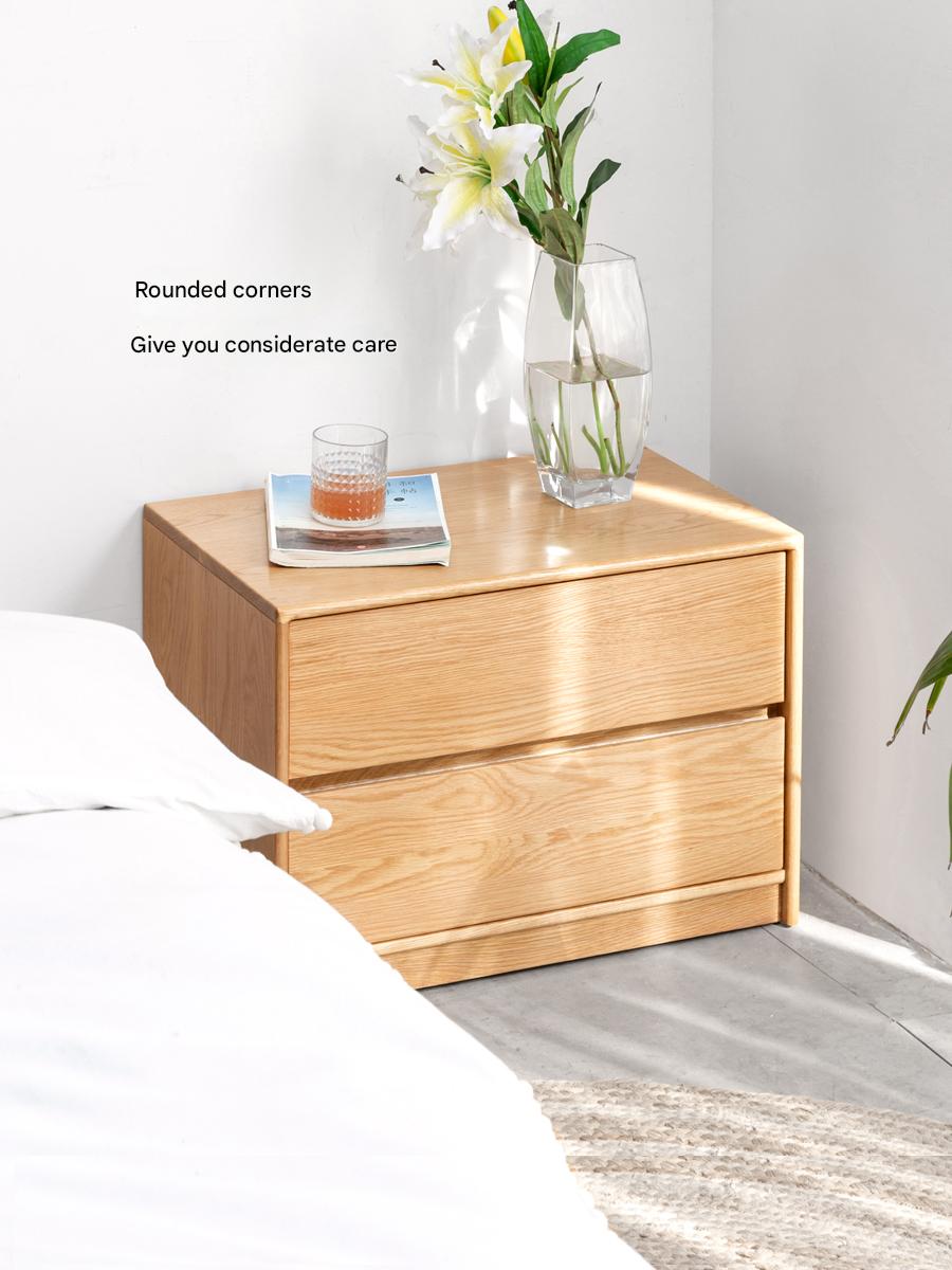 Oak Solid Wood TV Side Cabinet.