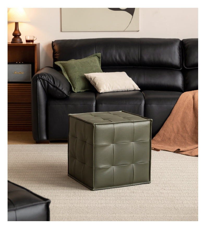Genuine Leather Modern Makeup Stool footstool