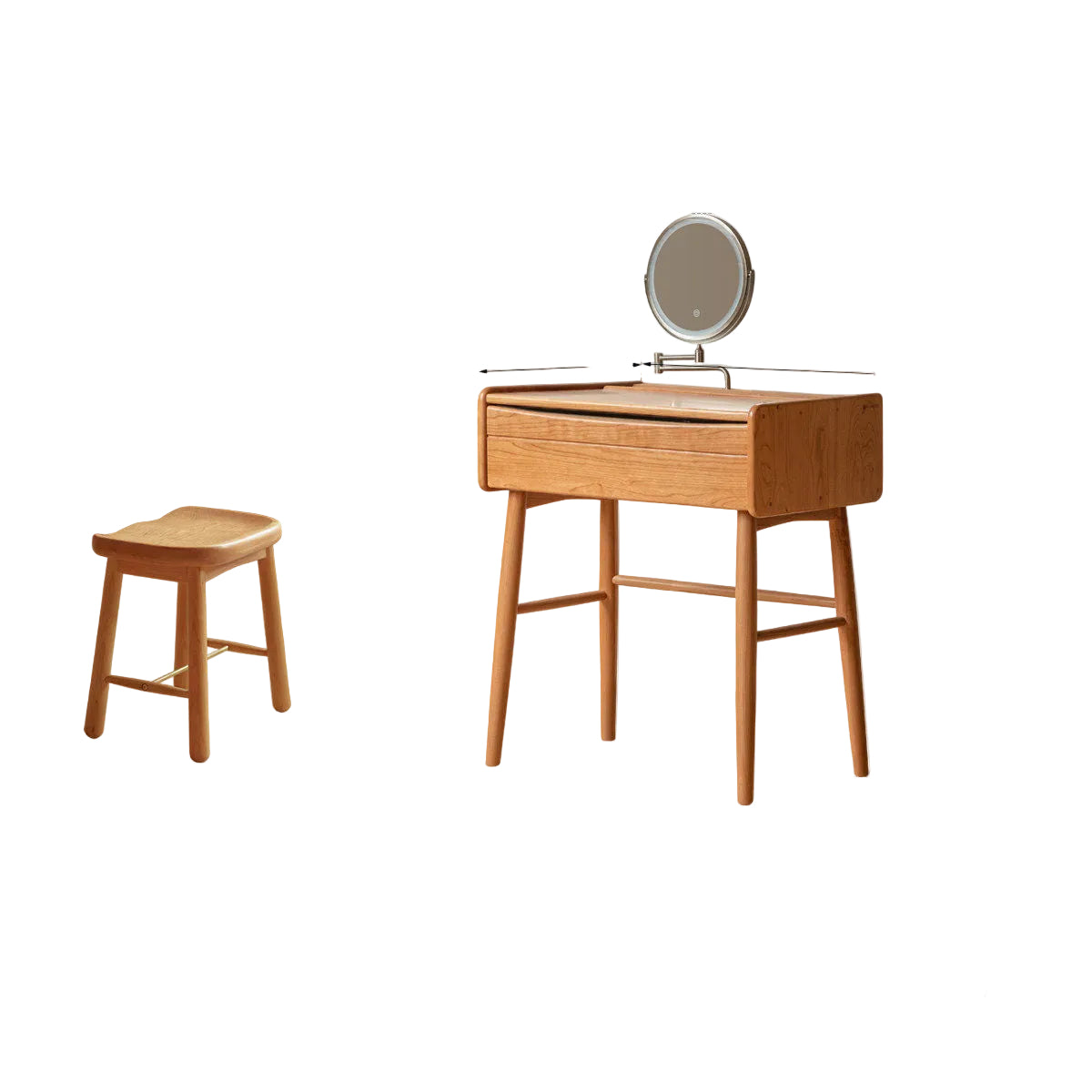 Cherry Solid Wood Small Vanity Table.