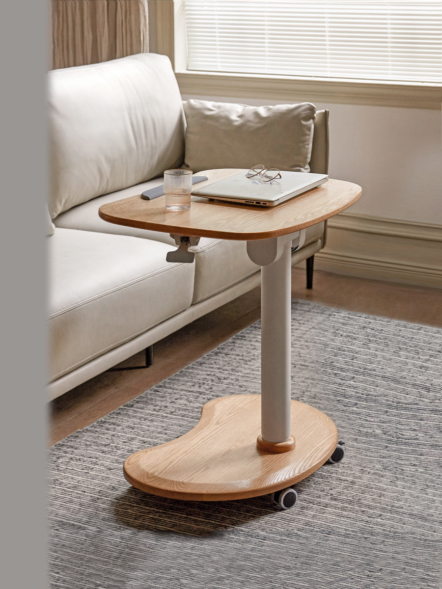 Oak Solid Wood Pneumatic Adjustable Standing Desk