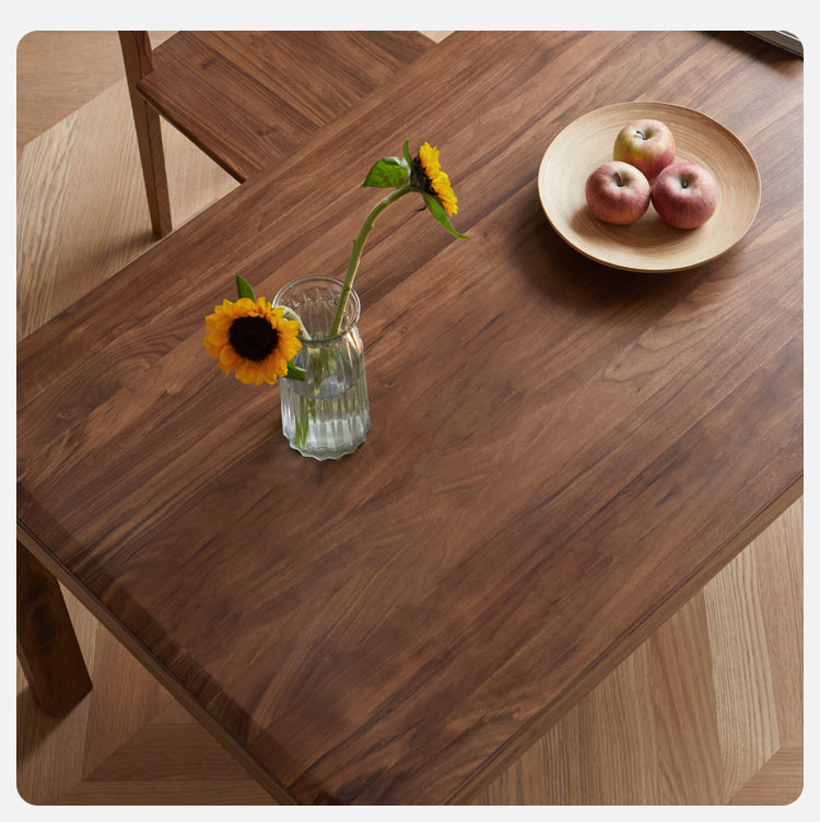 Black Walnut, Ash, Red Oak, Sandalwood Solid Wood Large Dining Table