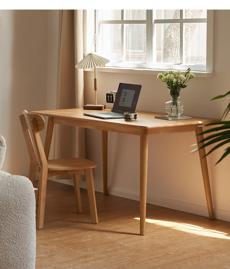 Solid Rubberwood Modern Dining Table.