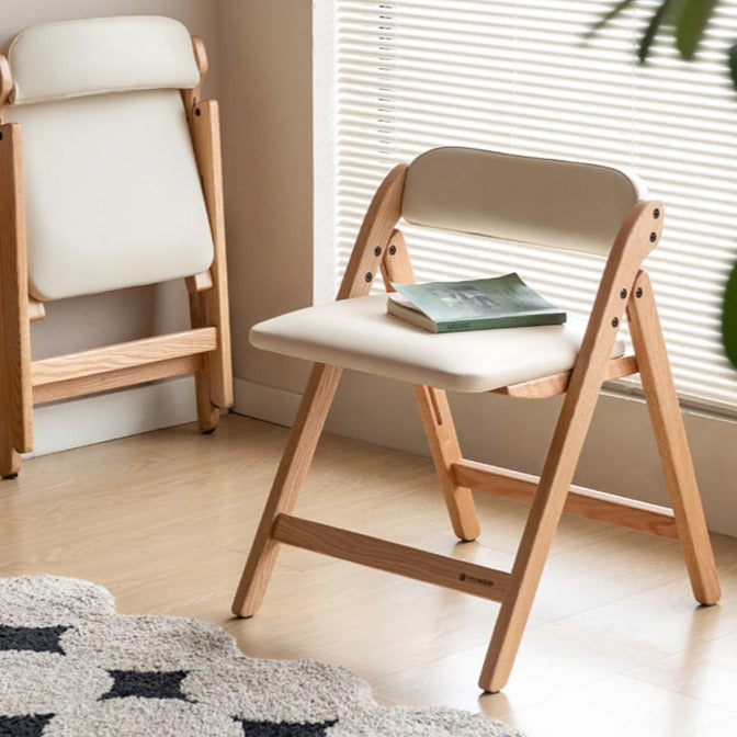 Solid Rubberwood, Oak Solid Wood Organic Leisure Folding Chair