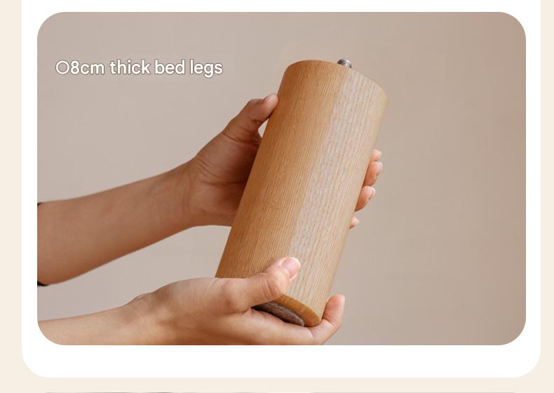 Oak Solid Wood Lamb Fleece Soft Suspension Cream Bed