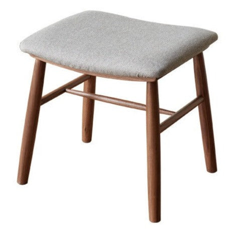 Black Walnut, Oak Solid Wood, Sandalwood Square Makeup Stool