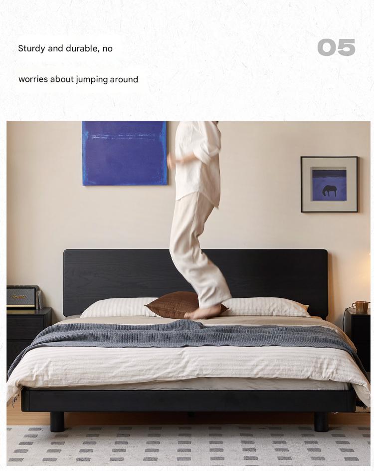 Oak Solid Wood Luminous Suspended Bed