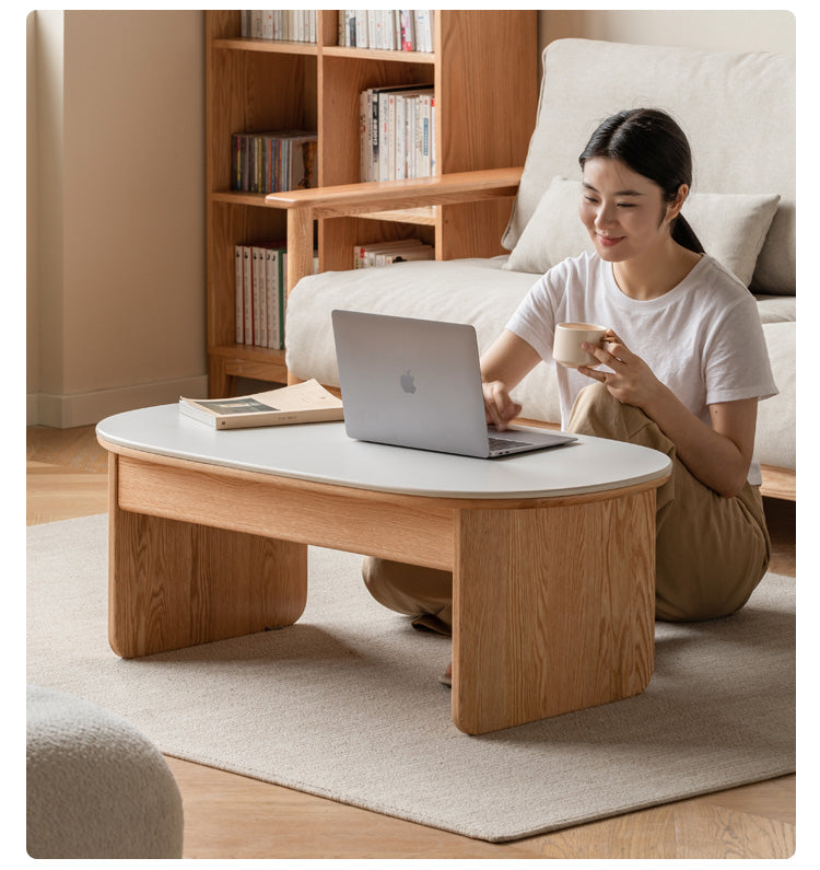 Oak, Beech Solid Wood Storage Coffee Table