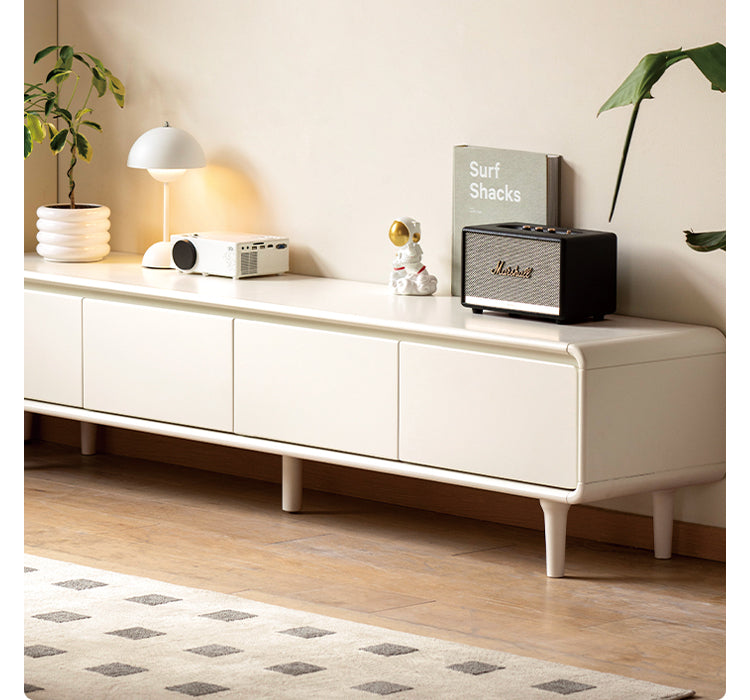 Poplar Solid Wood French Cream Style TV Cabinet.