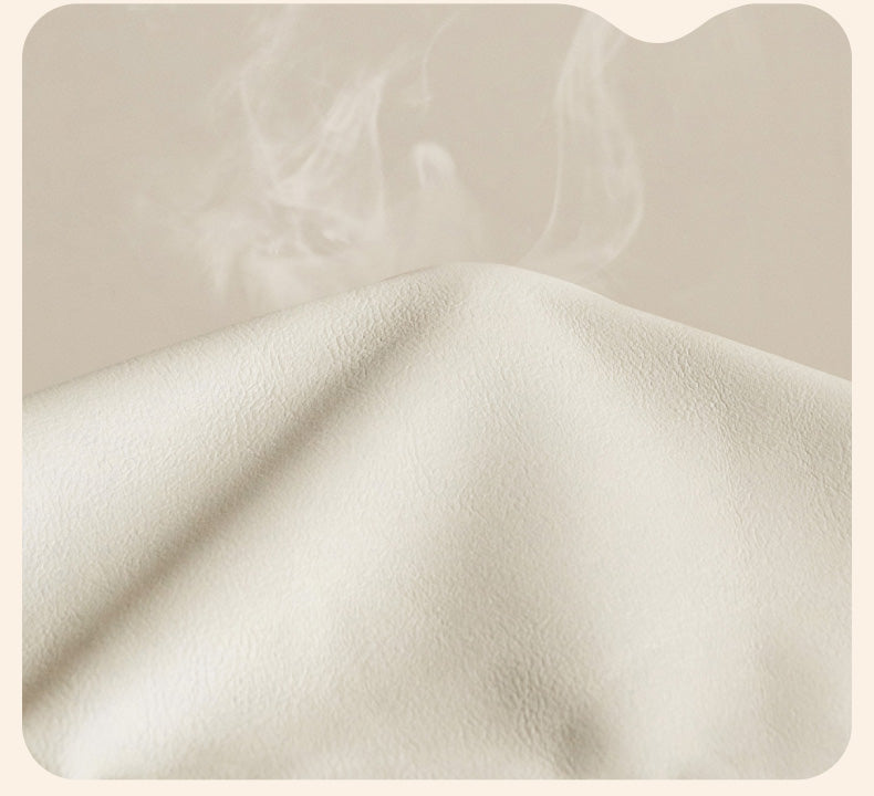 Genuine Leather,Technology Cloth Sofa Cream Wind.