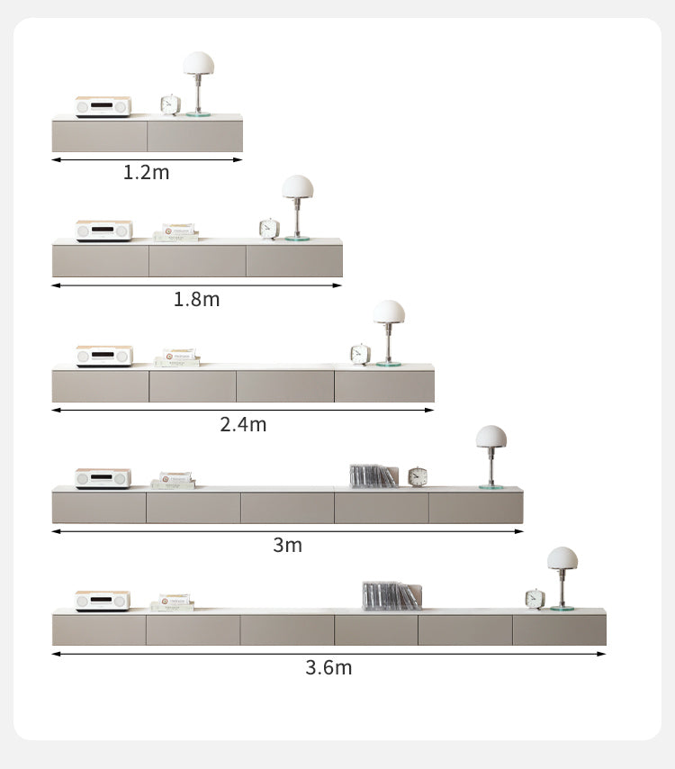 Poplar Solid Wood Wall-Mounted Suspended Splicing TV Cabinet.