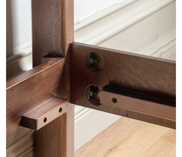 Teak Solid Wood, Black Walnut Solid Wood Bed