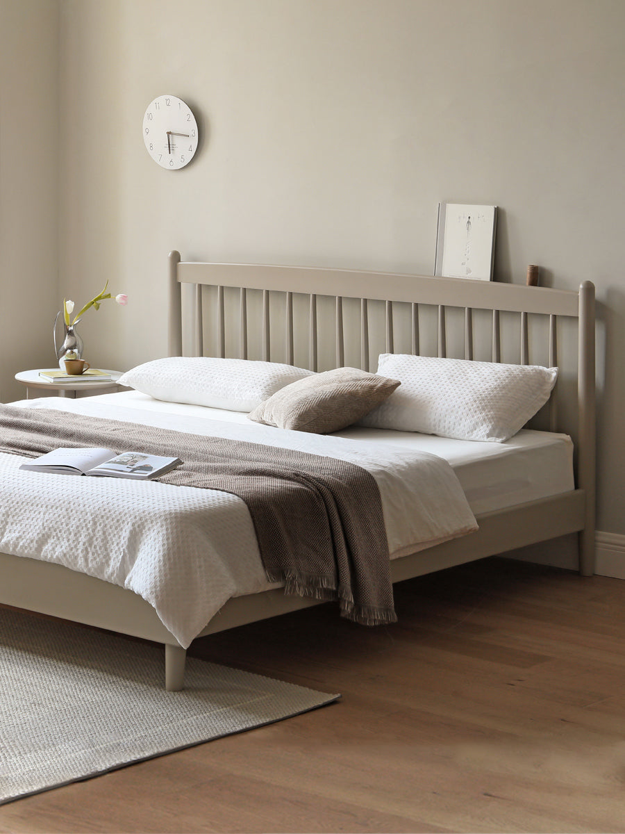 Ash Solid Wood Light Luxury Bed