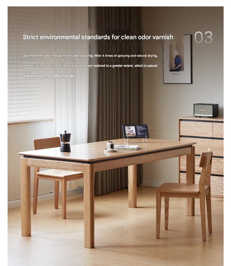 Oak Solid Wood Modern Dining Table