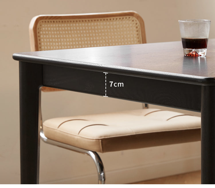 Oak Solid Wood Rectangular Wall-Mounted Dining Table