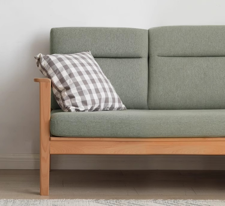 Beech Solid Wood Armchair Modern Minimalist)