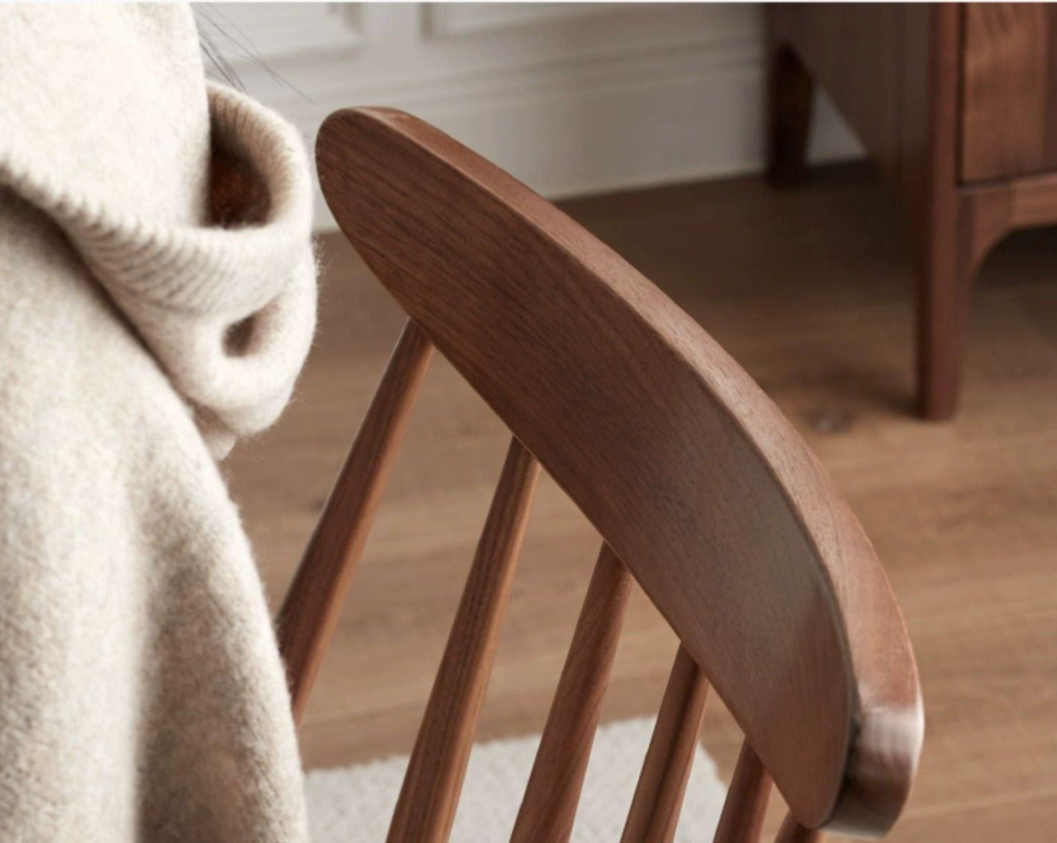 Black Walnut, Ash, Oak Solid Wood Windsor chair 4 pcs Set