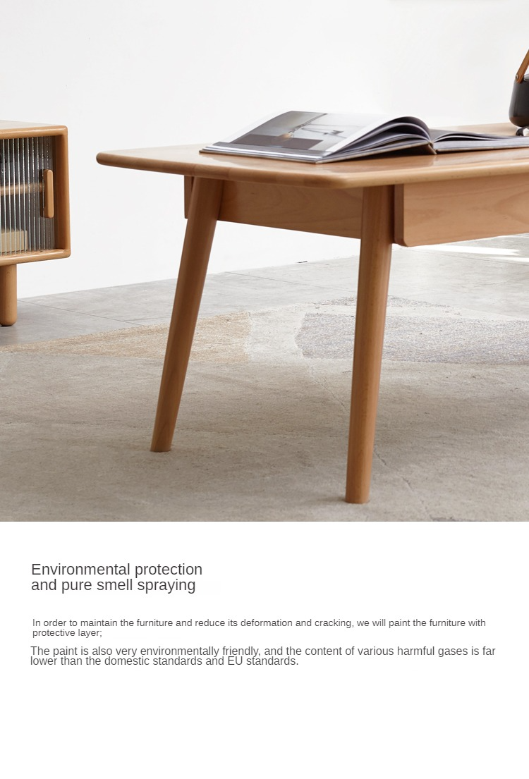 Beech Solid Wood Coffee Table
