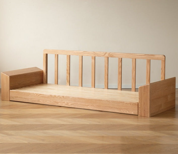 Oak Solid Wood Floor to Floor Tall Sofa.