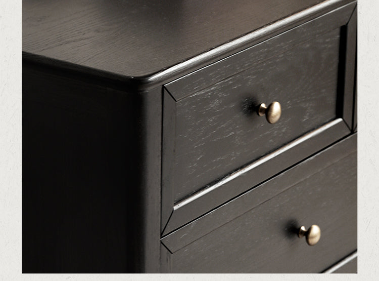 Solid RubberWood, Oak Solid Wood American Style Dresser, Drawers