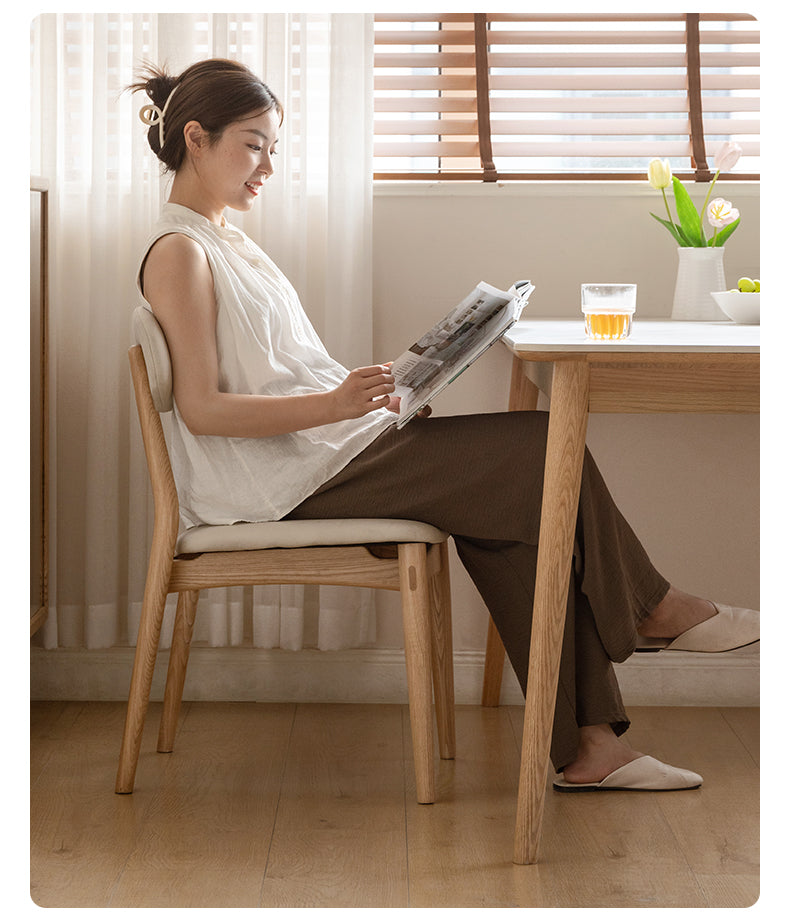 Ash Solid Wood Modern Simple Dining Chairs 4 pcs